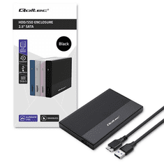 Qoltec Quoltec 52277 2,5" USB 3.0 Külső HDD/SSD ház - Fekete (52277)