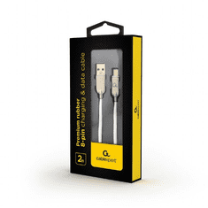 Gembird Lightning - USB-A adat- és töltőkábel 2m fehér-aranyszínű (CC-USB2R-AMLM-2M-W) (CC-USB2R-AMLM-2M-W)