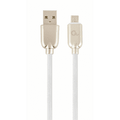 Gembird Micro-USB - USB-A adat- és töltőkábel 2m fehér (CC-USB2R-AMmBM-2M-W) (CC-USB2R-AMmBM-2M-W)