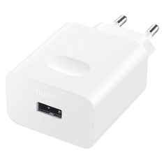 Huawei Hálózati töltő adapter, 22.5W, USB aljzat, USB Type-C kábellel, gyorstöltés, Huawei, fehér, gyári