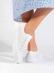 Amiatex Női tornacipő 108436 + Nőin zokni Gatta Calzino Strech, fehér, 37