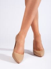 Amiatex Női körömcipő 108549 + Nőin zokni Gatta Calzino Strech, bézs és barna árnyalat, 39
