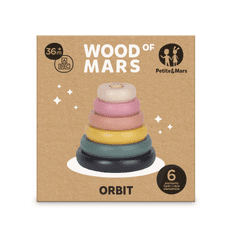 PETITE&MARS Fából készült összecsukható játék Orbit Wood of Mars 36m+