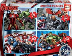 EDUCA Puzzle Avengers 4in1 (50,80,100,150 darab)