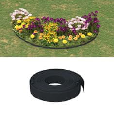 Vidaxl 2 db fekete polietilén kerti szegély 10 m x 10 cm 3155432