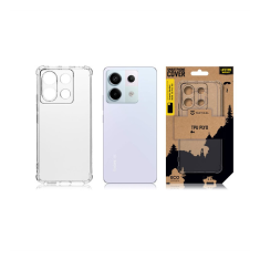 Xiaomi Redmi Note 13 Pro 5G / Poco X6 5G, Szilikon tok, légpárnás sarok, Tactical TPU Plyo, átlátszó