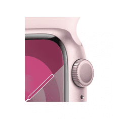 Apple Watch S9 41mm Pink Alu tok,Világos pink sport szíj (M/L) (APPLE-MR943QH-A)