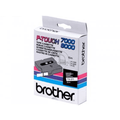 BROTHER Festékszalag TX211 P-Touch, 6 mm fehér alapon fekete (TX211)