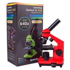 Levenhuk Rainbow 2L PLUS Biológiai mikroszkóp iskolai és egyetemi hallgatóknak - Orange (Narancs) (70234)