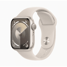 Apple Watch S9 GPS 41mm Alumínium tok,Csillagfény sport szíj S/M (APPLE-MR8T3QH-A)