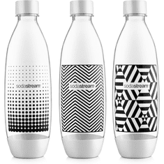 SodaStream FUSE Black & White Triopack szénsavasító palackok (FUSE Black &amp; White Triopack)