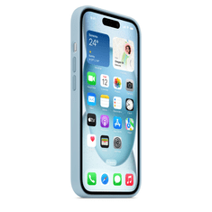 Apple iPhone 15 MagSafe-rögzítésű szilikontok - Világoskék (MWND3ZM/A)