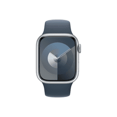 Apple Watch Series 9 GPS (41mm) Okosóra - Ezüst Aluminiumtok Sötétkék Sportszíjjal (MR913QH/A)