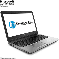 HP ProBook 650 G1 Notebook Ezüst (15.6" / Intel i5-4210M / 4GB / 180GB SSD) - Használt (HP650G1_I5-4210M_4_180SSD_NOCAM_HD_US_INT_A)