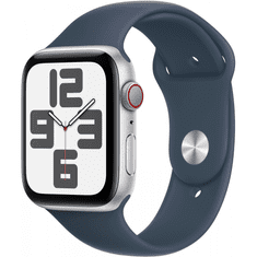 Apple Watch SE Aluminium Cellular 44mm Silber (Sportarmband sturmblau) M/L NEW (MRHJ3QF/A)