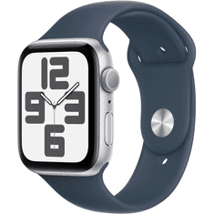 Apple Watch SE Aluminium 44mm Silber (Sportarmband sturmblau) M/L NEW (MREE3QF/A)