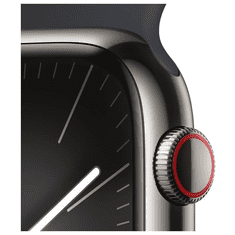 Apple Watch S9 Edelstahl Cellular 45mm Graphit (Sportarmband mitternacht) M/L NEW (MRMW3QF/A)