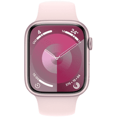 Apple Watch S9 Aluminium Cellular 45mm Rosé (Sportarmband hellrosa) S/M NEW (MRMK3QF/A)