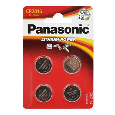 PANASONIC gombelem (CR2016EL / 4B, 3V, lítium) 4db / csomag (CR2016EL-4B) (CR2016EL-4B)