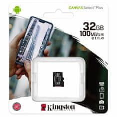 Kingston SDCS2 / 32GBSP 32 GB microSDHC Canvas Select Plus A1 CL10 100 MB/s adapter nélkül
