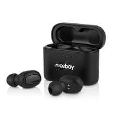 Niceboy Hive Podsie 3 vezeték nélküli fejhallgató fekete
