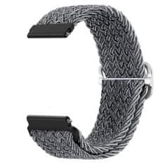 BStrap Braid Nylon szíj Garmin Vivoactive 5, gray black