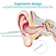Netscroll Teljes 7 darabos készlet különböző eszközökkel a biztonságos fültisztításhoz, fülzsír eltávolító készlet tisztítókefével és tárolódobozzal, EarCleaningKit