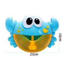 CAB Toys Egy buborékos rák habbuborékokat készít egy kék kádban