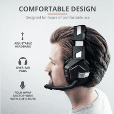 Trust GXT 390 Juga wireless gamer headset fekete-piros (23378) (23378)