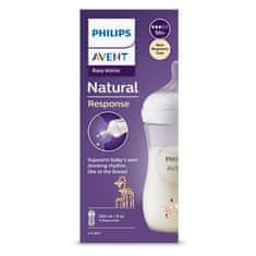 Philips Avent Avent Natural Response palack 260 ml +1m zsiráf