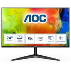 AOC 24B1H Monitor 23.6inch 1920x1080 MVA 60Hz 8ms Fekete