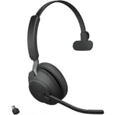 Jabra 26599-889-899 Evolve2 65 Mono Vezeték nélküli 1.0 Fejhallgató Fekete