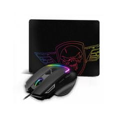 Spirit of Gamer S-PM3RGB Optikai Egér 7200DPI Fekete