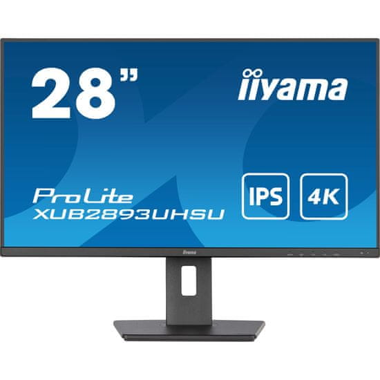 iiyama Prolite XUB2893UHSU-B5 Monitor 28inch 3840x2160 IPS 60Hz 3ms Fekete