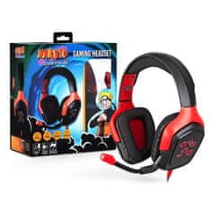 Konix KX-GH-CLOUD-BK Naruto Akatsuki Vezetékes 2.0 Gamer Fejhallgató Fekete-piros