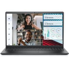 DELL Vostro 3520 N1608PVNB3520EMEA01_UBU Laptop 15.6" 1920x1080 WVA Intel Core i7 1255U 512GB SSD 8GB DDR4 Intel Iris Xe Graphics Fekete