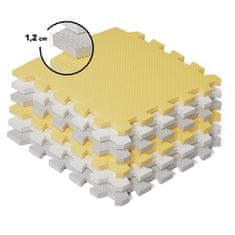 Kinderkraft Habszőnyeg Luno Sárga-szürke 30db (29,5x29,5)