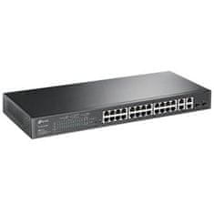 TP-LINK TL-SL2428P JetStream kapcsoló L2/L3/L4 QoS és IGMP 24x10/100 Mbps 2xSFP PoE+, OMADA SDN