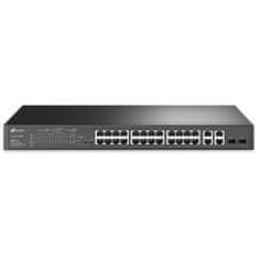 TP-LINK TL-SL2428P JetStream kapcsoló L2/L3/L4 QoS és IGMP 24x10/100 Mbps 2xSFP PoE+, OMADA SDN