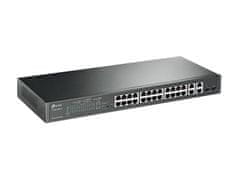 TP-LINK SL2428P 24x10/100Mbps+4xGb intelligens kapcsoló, 250W POE+ Omada SDN