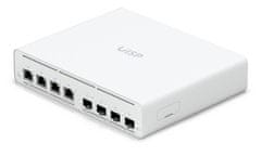 Ubiquiti UISP Switch Plus - 4x 2.5GbE, 4x SFP+, ventilátor nélküli, 4x PoE Out 27V (PoE költségvetés 160 W)