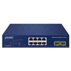 Planet GS-2210-8T2S WEBsmart L2 switch, 8x1Gb, 2x1Gb SFP, QoS