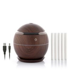 InnovaGoods Mini Humidifier Scent Diffuser Dark Walnut InnovaGoods 