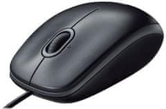 Logitech B110 Silent/Office/Optical/1000 DPI/Wireless USB/Fekete