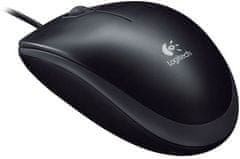 Logitech B110 Silent/Office/Optical/1000 DPI/Wireless USB/Fekete