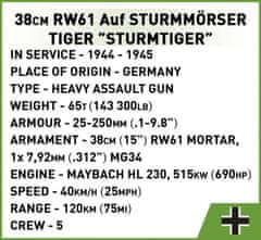 Cobi 2585 II. világháborús 38 cm Sturmmorser Sturmtiger, 1:28, 1100 k, 1 f