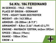 Cobi 2583 II. világháborús Sd. Kfz. 184 Ferdinand, 1:28, 1268 k, 1 f