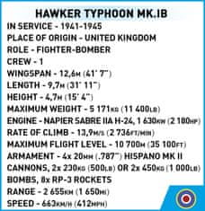 Cobi 5864 II. világháborús Hawker Typhoon Mk. IB, 1:48, 190 LE