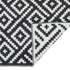 Vidaxl fehér és fekete polipropilén kültéri szőnyeg 80 x 250 cm 368575
