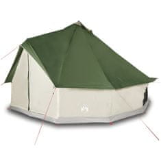 Vidaxl 12 személyes zöld vízálló tipi családi sátor 94591